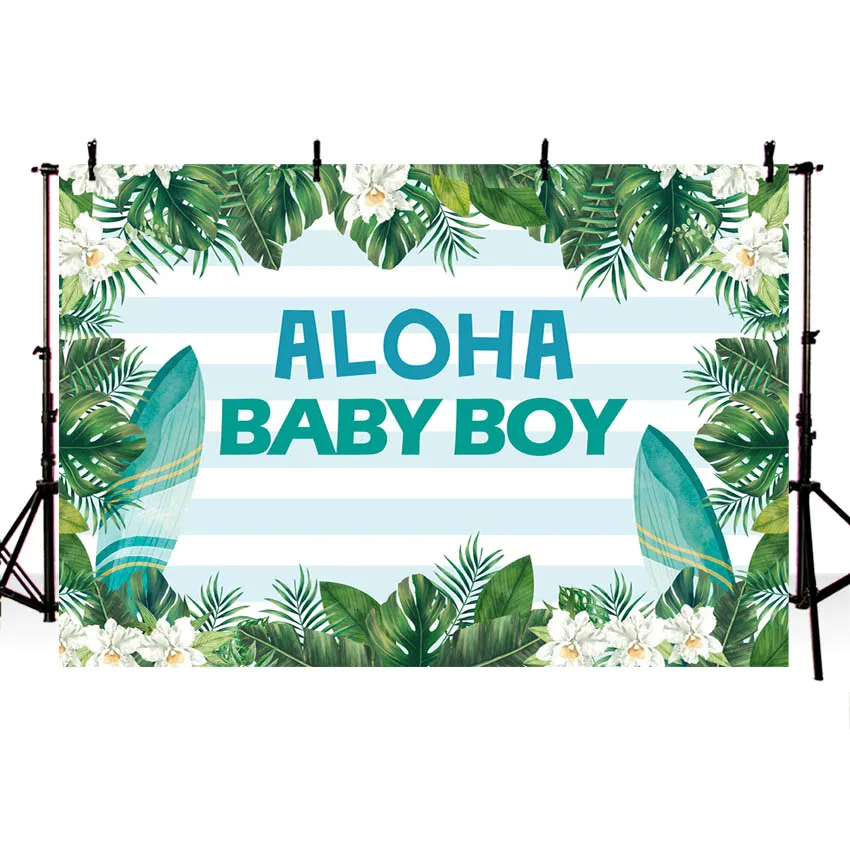 Фон для фотографирования детей Aloha Тропический гавайский Луау декорация
