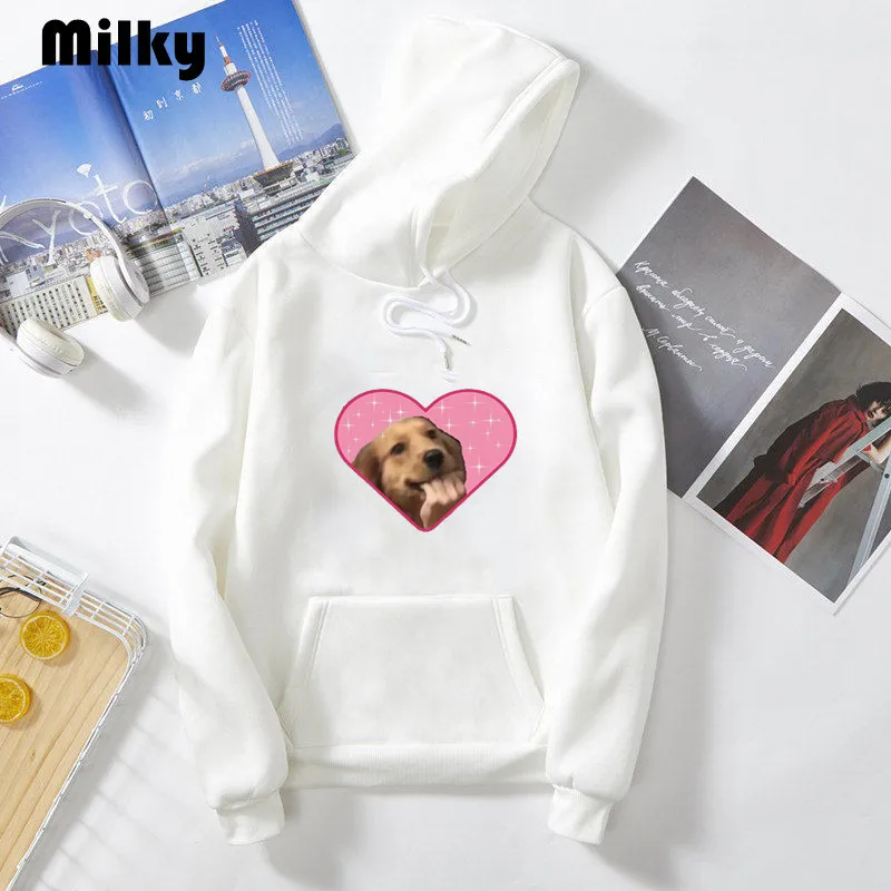 Лидер продаж толстовка с принтом забавной собаки золотистого ретривера надписью