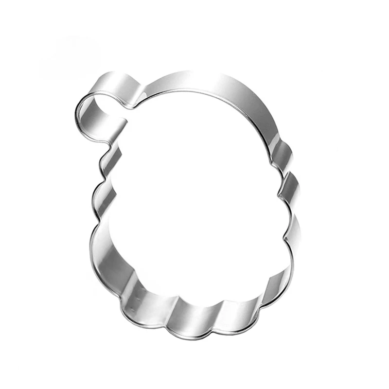 Рождественская форма для печенья с головой Санта Клауса из нержавеющей стали