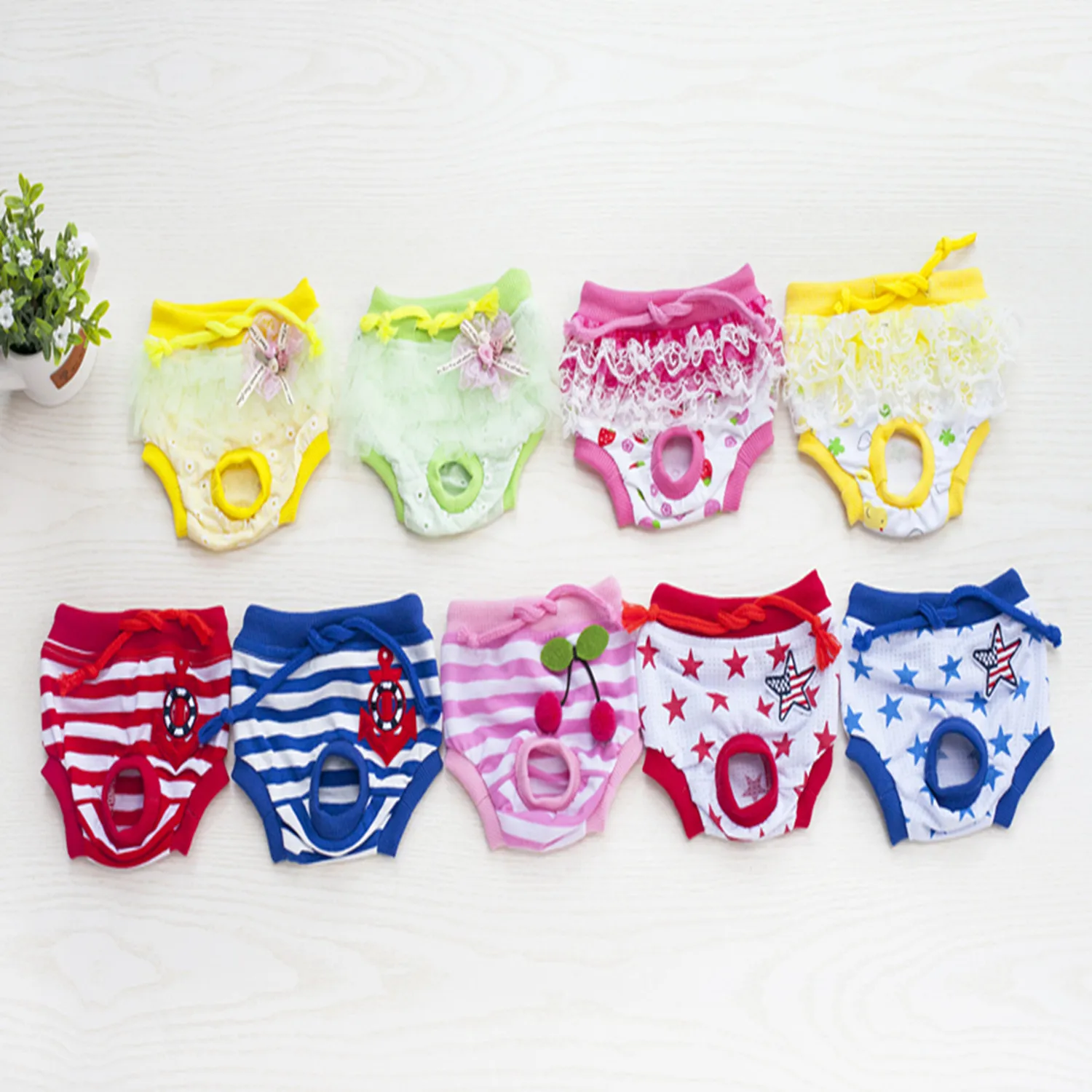 

Washable Female Dog Shorts Panties Menstruation Underwear Briefs Jumpsuit Pet Physiological Pant Diaper Sanitary For Dog