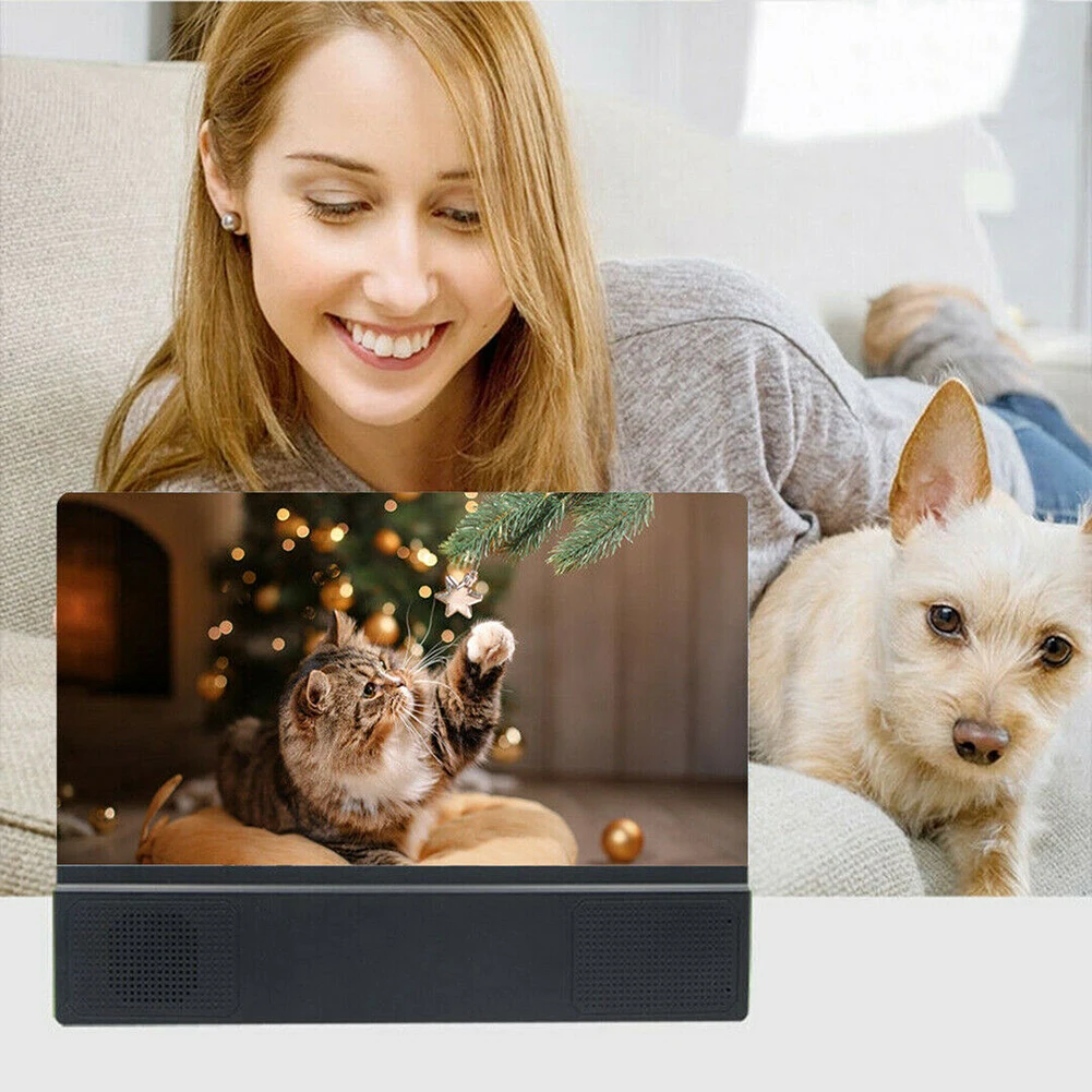 Мобильный увеличитель для экрана телефона с Bluetooth-динамиком 3d-подставка