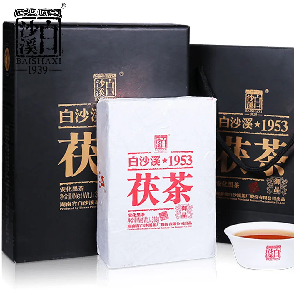 Baishaxi 2013 лет классический 1953 фуча Темный чай Ю Пин Фу Чай аньхуа кирпич чай Королевский Fucha 318 г