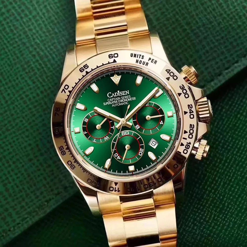 

CADISEN 2021 New Luxury Brand Men's Mechanical Watch Automatic Ceramic Watch 100M Sports Waterproof WristWatch relogio masculino