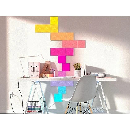 Умная система освещения Nanoleaf Canvas Smarter Kit (9 панелей) и управляющий блок (NL29 0002SW