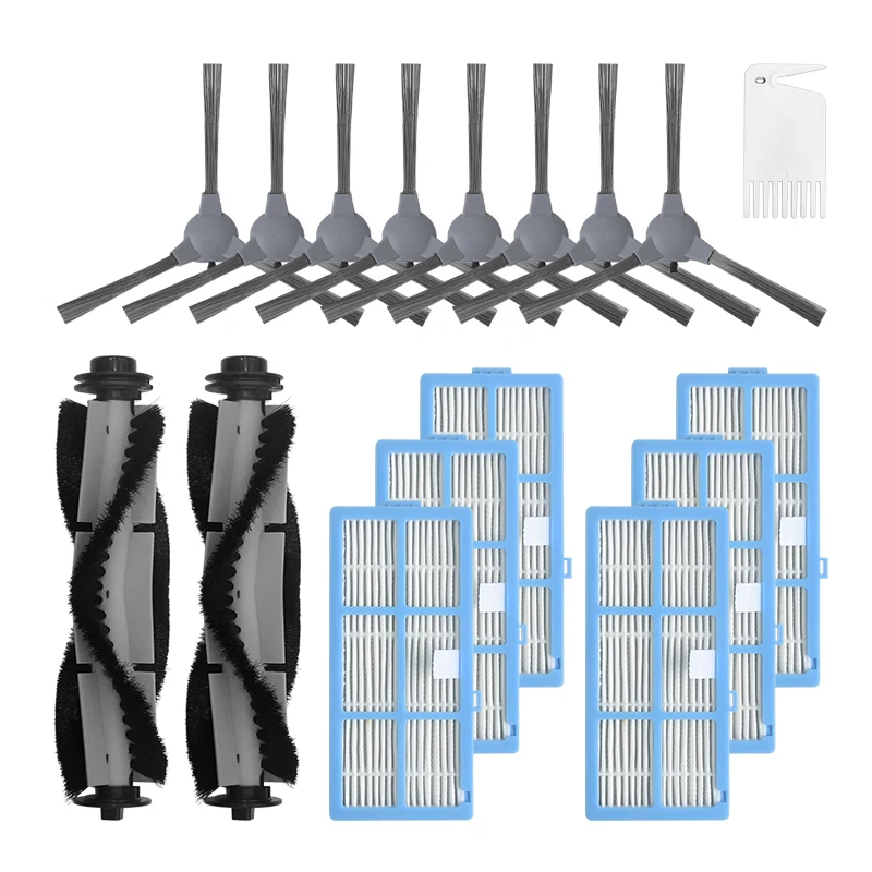 

Комплект для робота-пылесоса Coredy 3500 R3500 R3500S, 17 шт., сменная щетка, боковая щетка, с рамным фильтром, расческа