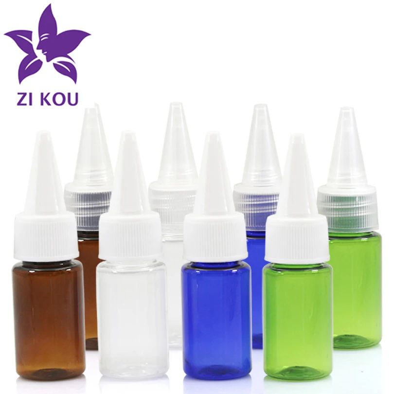 

10pcs 10ml Plastic White/Clear Nozzle Mouth Lid Lotion Container Yorker Cap Free Shipping Refillable Travel Scattered Bottling