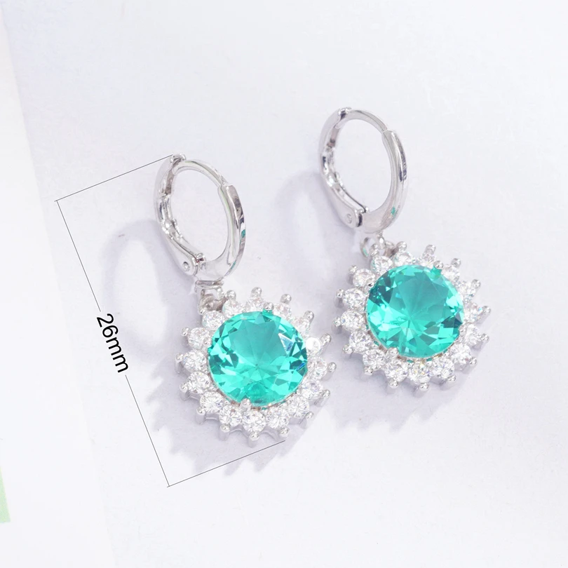 Женские длинные серьги подвески круглой формы 6 цветов с крупным