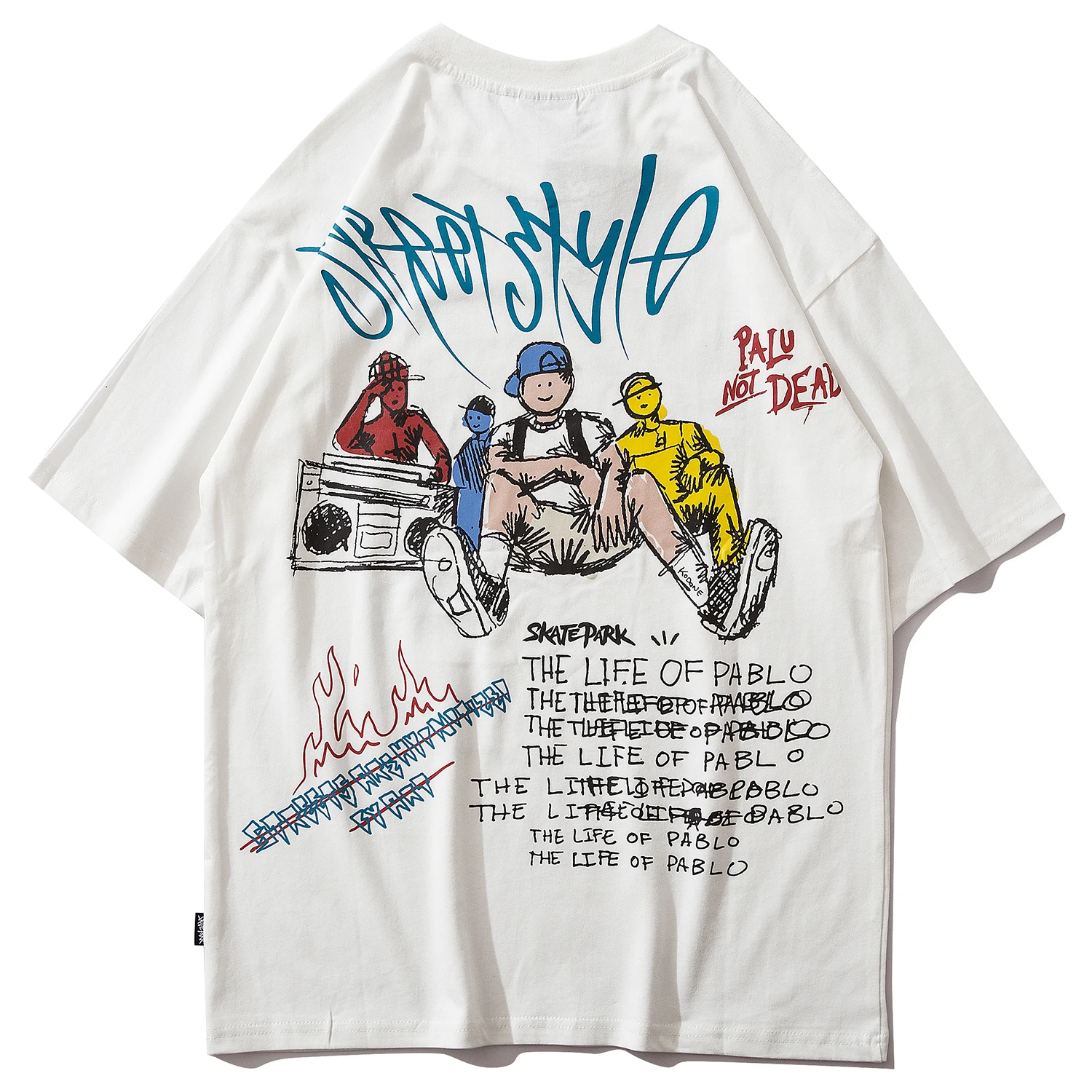 Мужская футболка с коротким рукавом и принтом граффити в стиле Харадзюку | одежда