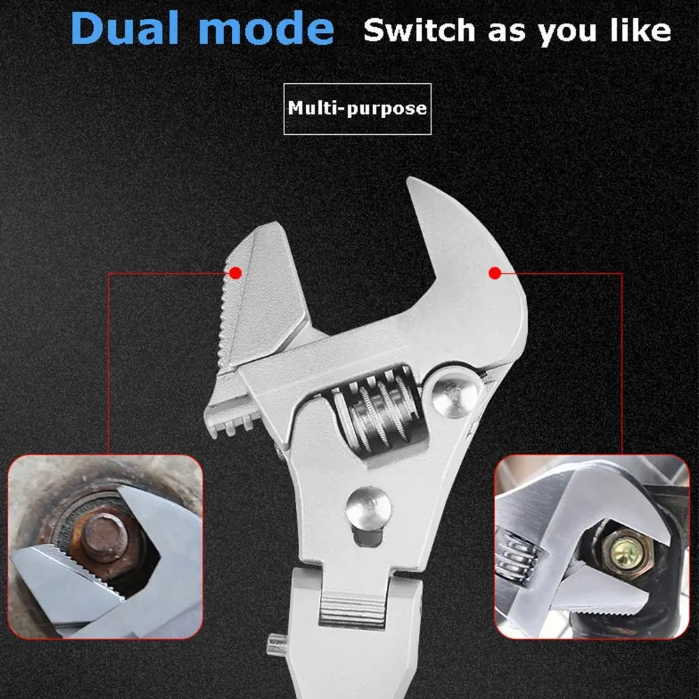 

NEW 10-inch Ratchet Adjustable Wrench 5-in-1 Torque Wrench Can Rotate And Fold 180 Degrees Fast Wrench Pipe Wrench Repair Tool