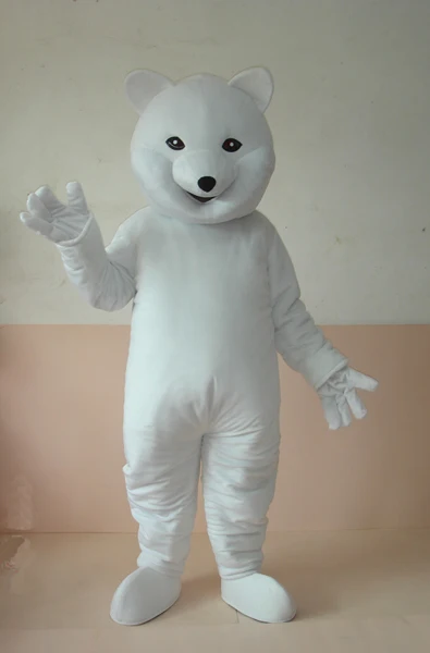 Прямая продажа с завода костюм белого медведя-талисмана для взрослых на Хэллоуин