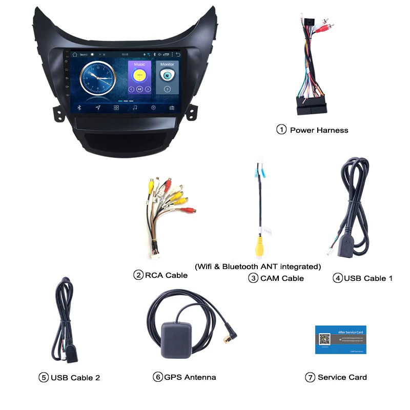 9 дюймов 2G + 32G Автомобильный dvd плеер Android автомобиль gps навигация для Hyundai Elantra 2011