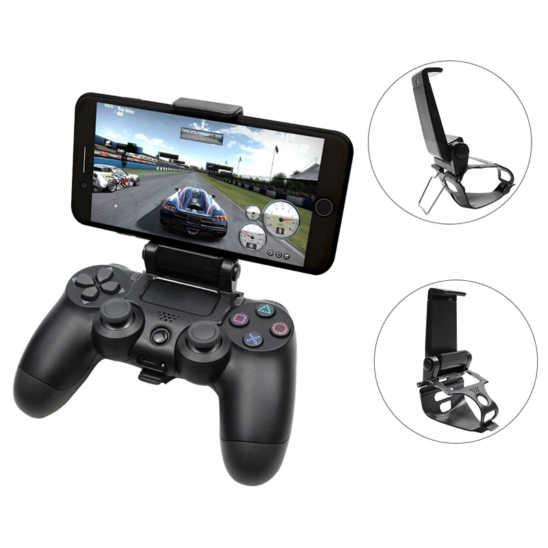 

Mobile Cell Phone Stand For PS4 Controller Mount Hand Grip For PlayStation 4 Gamepad For Samsung S9 S8 Clip Holder