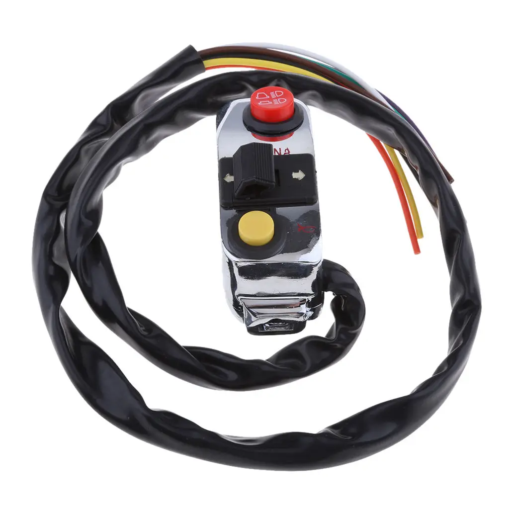 

LED Light Handlebar Horn Turn Signal Light Controller Switch for Motorcycle Universal Switch for 7/8" (22mm) handlebars