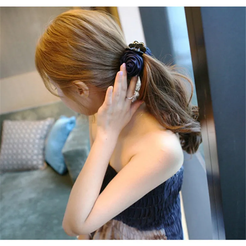 1 шт. разноцветная розовая заколка для волос цветок ткань модные аксессуары