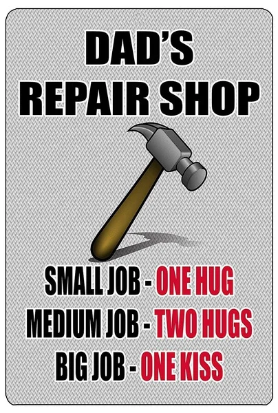 

Retro tin paintings Funny Repair Shop Tin Sign Wall Decor n Cave