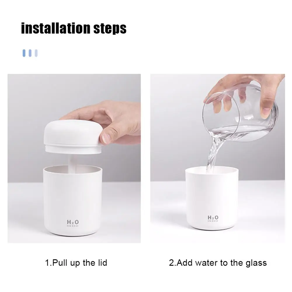 Мини-увлажнитель воздуха 300 мл с светодиодный Ким уровнем шума | Дом и сад