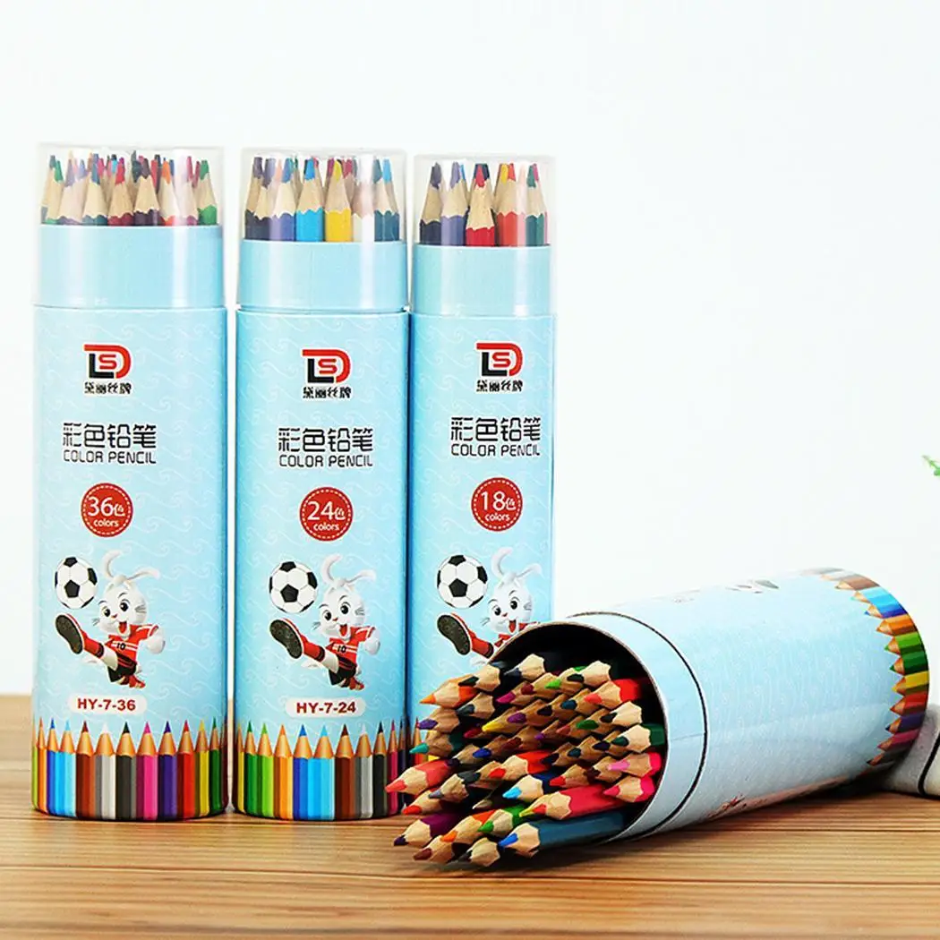 Детский Красочный Деревянный Рисунок карандаш искусство желтый розовый синий