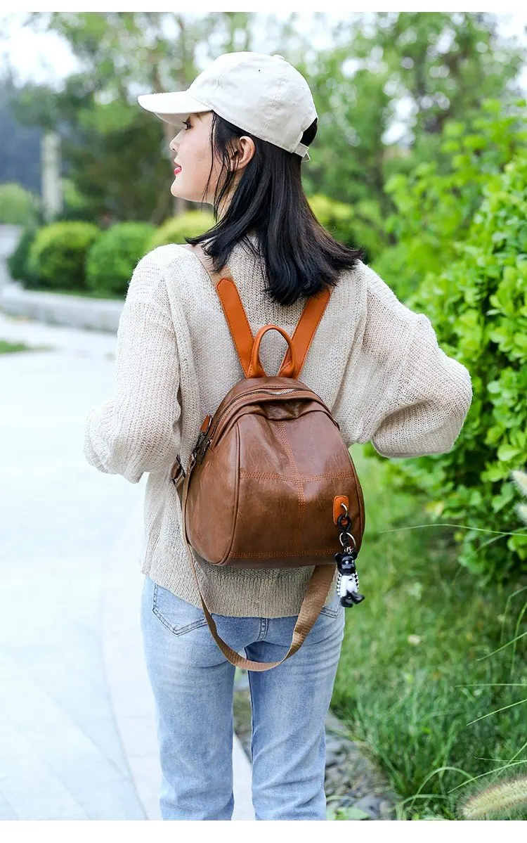 Женский ранец черный Мини Роскошный рюкзак из искусственной кожи Mochila Feminina Большой Вместительный рюкзак для девочек полукруглый спортивный рюкзак для путешествий