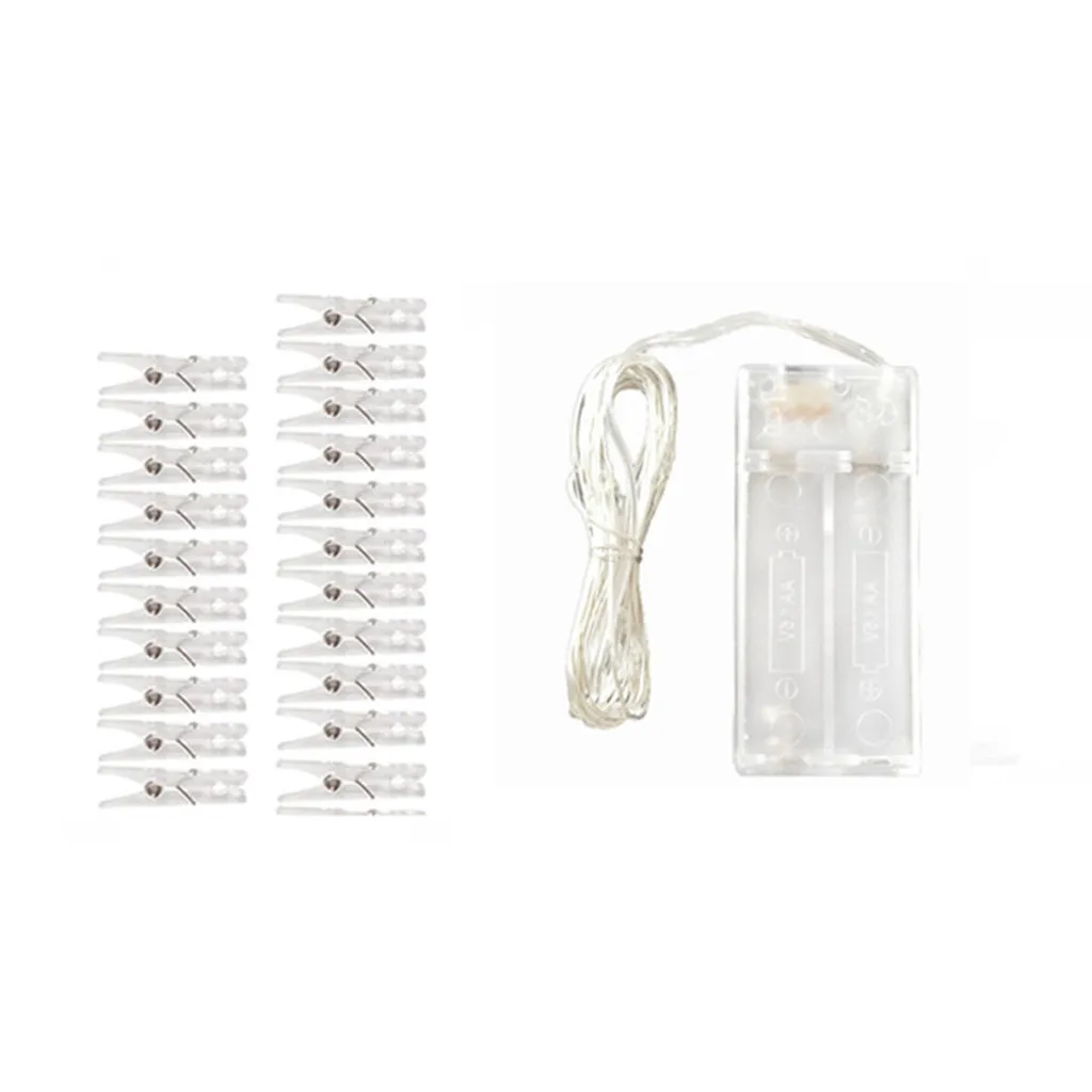 Светодиодная гирлянда с зажимами для фотографий украшение вечеринки свадьбы 2/5/10