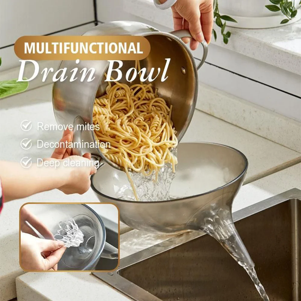 

Multifunctional Thickened Colorful Fruit Cleaner Washing Bowl Plastic Drain Basket Vegetable Basket Kitchen Accessories
