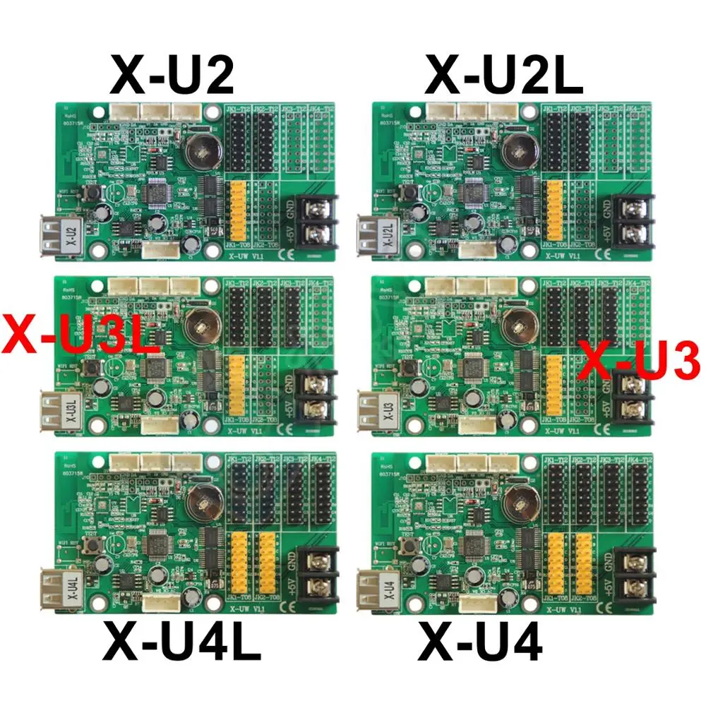 X U2L U2 U3 U3L светодиодный USB карта управления для P10 f3.75 f5.0 одиночный/двойной модуль