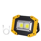 Портативный светодиодный прожексветильник для кемпинга, USB-зарядка, фонарь с настройкой яркости, 20 Вт, водонепроницаемый, IP65