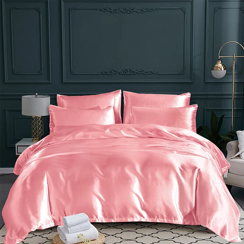

Vio Satin Cross-Border Three-Piece Bedding, Home Textile, European And American Quilt Cover And Pillowcase Three-Pece Set