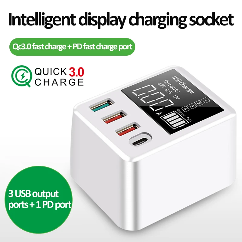 Вт 30 вт 40 Quick Charge QC3.0 USB Зарядное устройство стенового путешествия мобильный