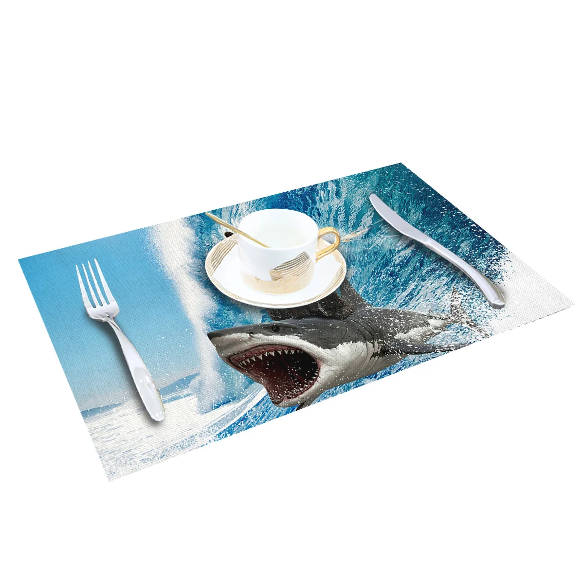 4 6 штук в партии комплект Коврики на стол со смешным медведем Акула машина