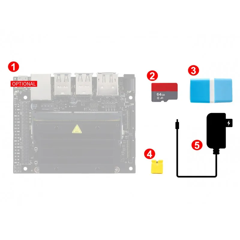 Блок питания Jetson Nano Pack (тип А) для США/ЕС/Великобритании с TF-картой | Компьютеры и