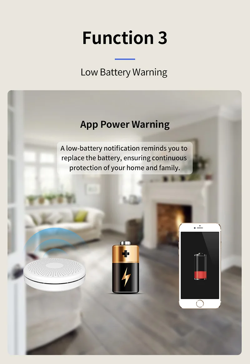 new universal tuya smart wifi smoke detector home fire smoke sound and light alarm sensor tuya app smart remote control free global shipping