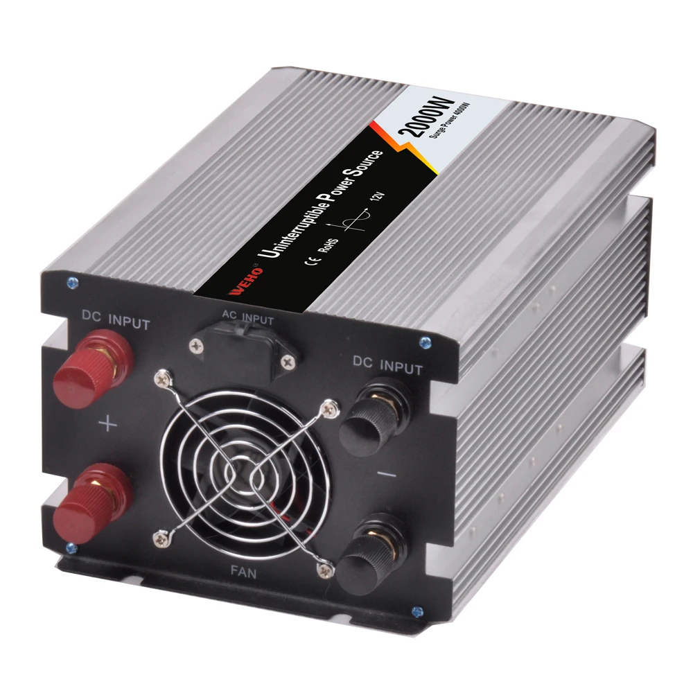 (WHPU-2000W-) 2000W 12v 24v 48v dc to ac 110v 220v 50Hz 60Hz Pure Sine Wave Inverter With Charger | Обустройство дома