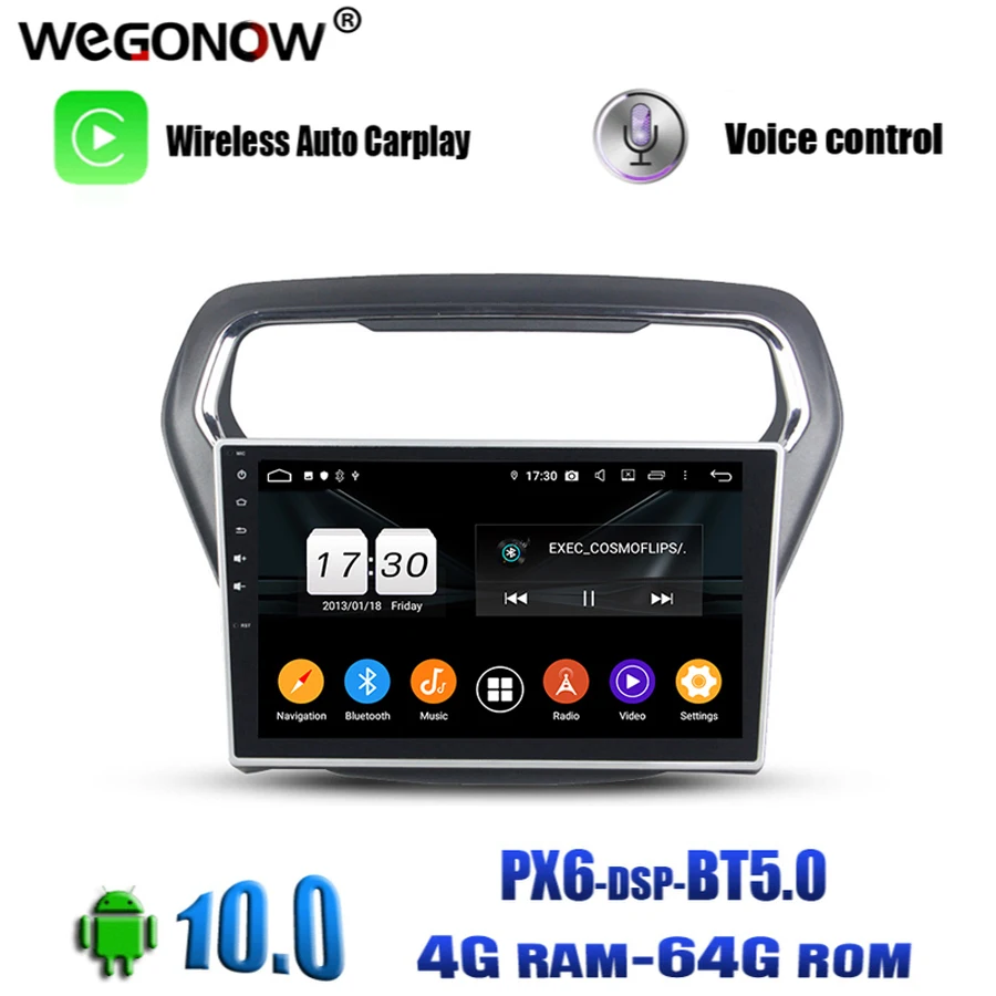 Android 10 0 64 Гб ROM 8 ядерный автомобильный DVD плеер GPS map RDS радио wifi Bluetooth5.0 DVR задняя