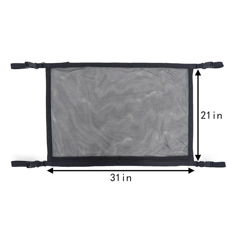 

Roof Storage Bag Breathable Mesh Car Ceiling Storage Mesh Bag Universal Roof Interior With Zipper Storage Mesh Bag