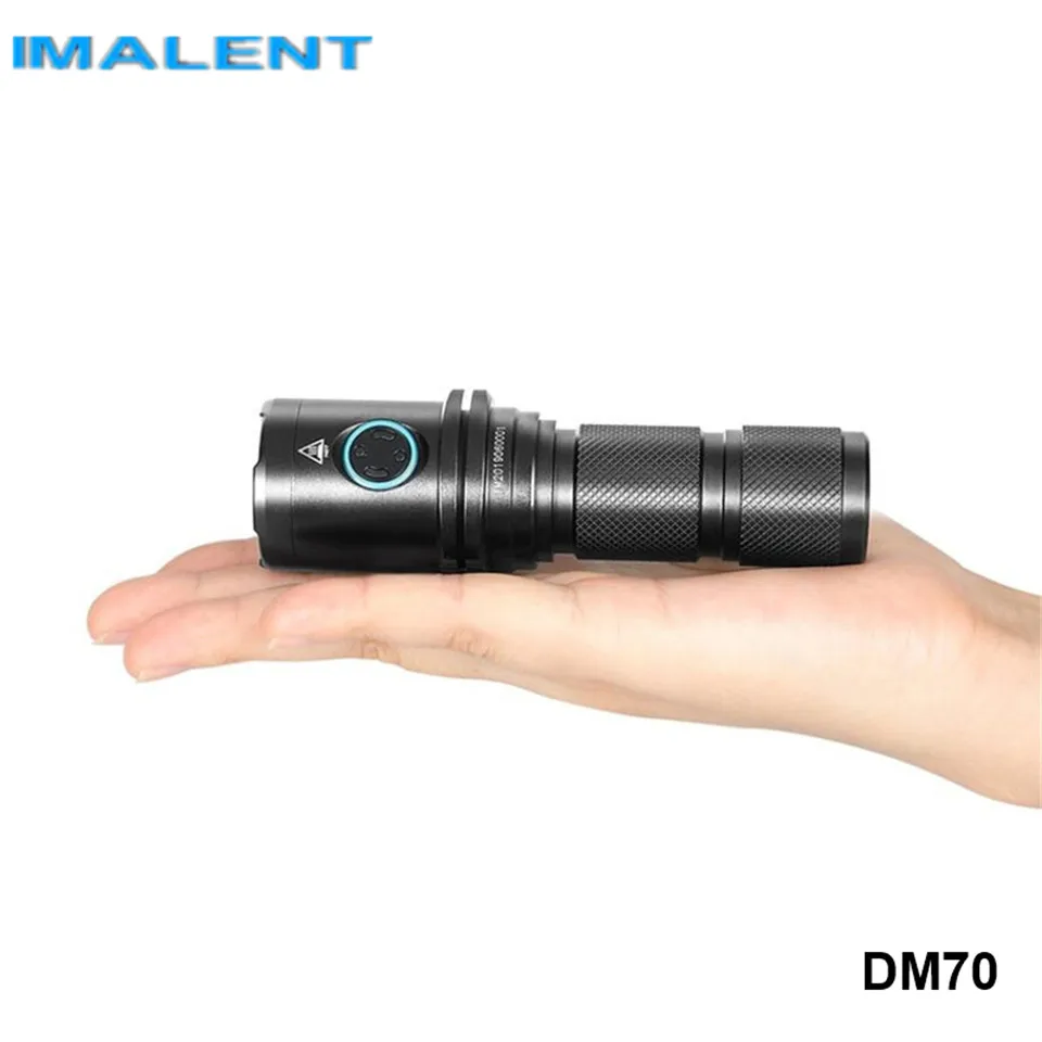 Imalent DM70 Cree XHP70.2 High Power Rechargeable Tactical Flashlight 21700 USB Charging Waterproof Military Searchlight | Лампы и
