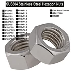 DIN934 SUS304 шестигранные гайки из нержавеющей стали резьба с тонким шагом M4 M5 M6 M8 M10 M12 M14 M16 M18 M20 M22 M24