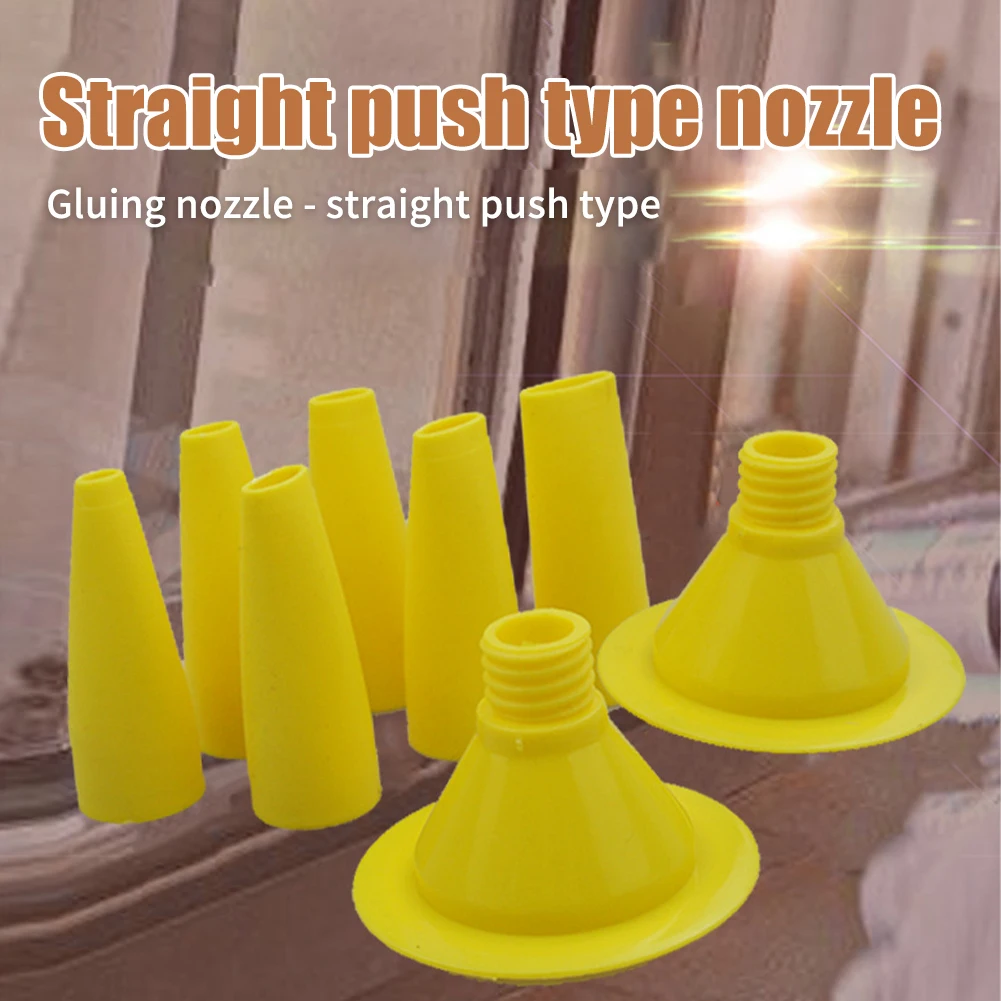 

8pcs/set Glass Cement Glue Nozzle For Caulking Accessories Construction Sealant Tool Straight Push Type Floor Home Grouting
