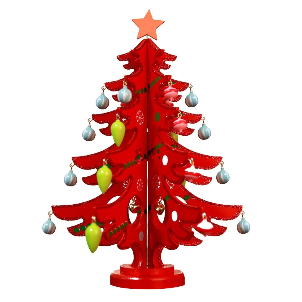 Деревянные рождественские украшения для стола вечерние дерева | Дом и сад