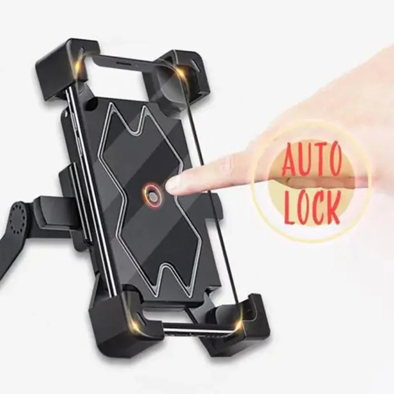 Bicycle Mobile Phone Holder Bracket Mountain Bike Riding Mobile Phone Navigation Stand for Handlebar/Rearview Mirror EM88