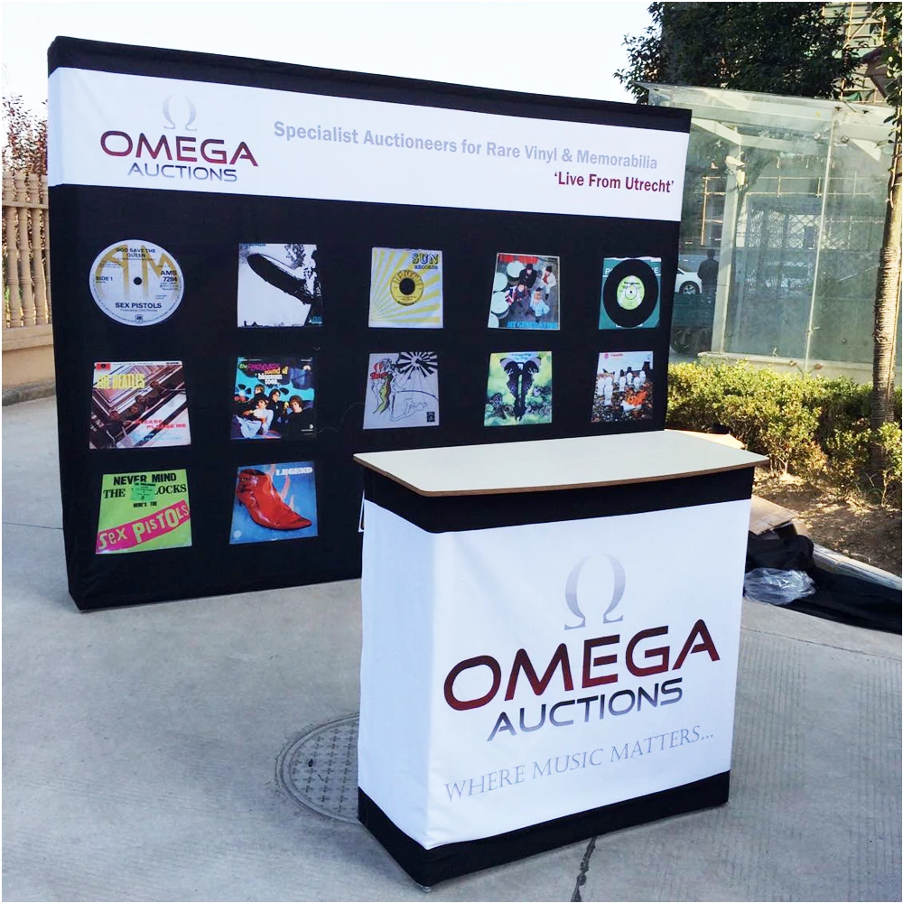 10 'портативный тканевый прямой выдвижной стенд выставки для торговых шоу