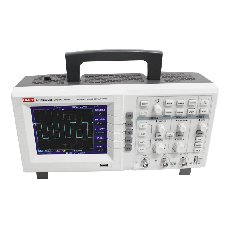 Двухканальный цифровой осциллограф UNI T UTD2202CE полоса пропускания 200 МГц частота