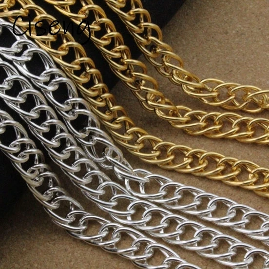 

2 м/лот ожерелье серебряного/золотого цвета Объемная алюминиевая панцирная цепь 10*15*1,5 мм Ювелирная фурнитура компоненты DIY ручной работы