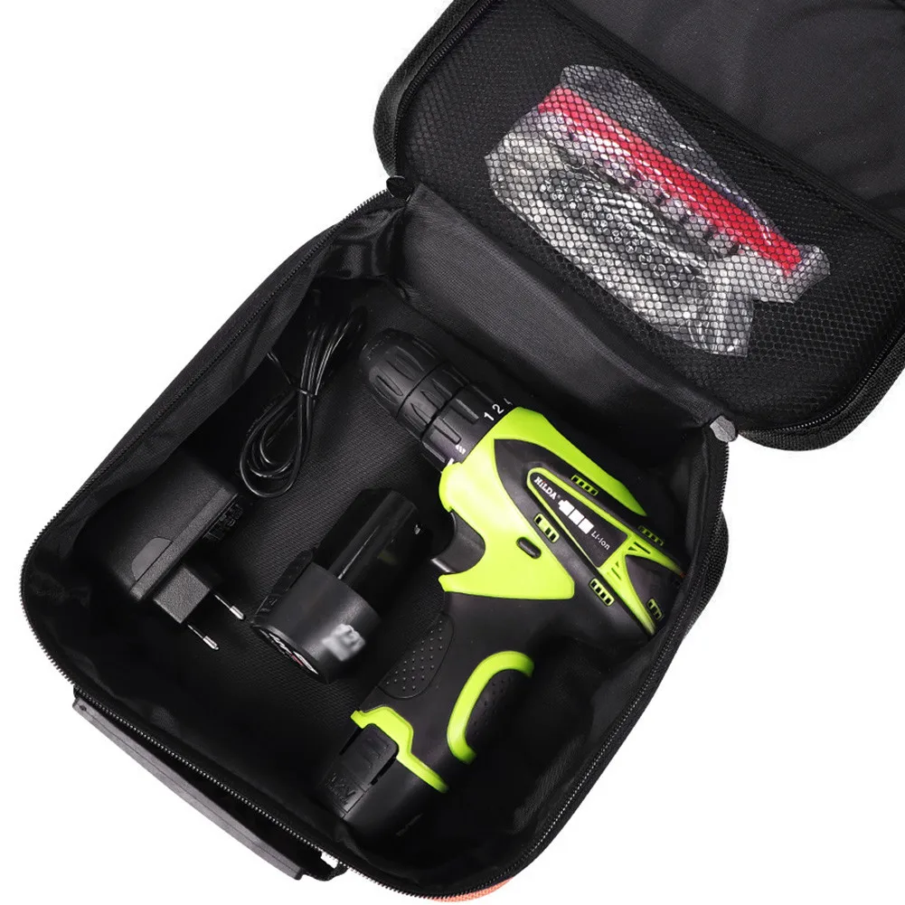 

Industrial Tool Bag Electric Drill Storage Black+Orange Oxford Organizer