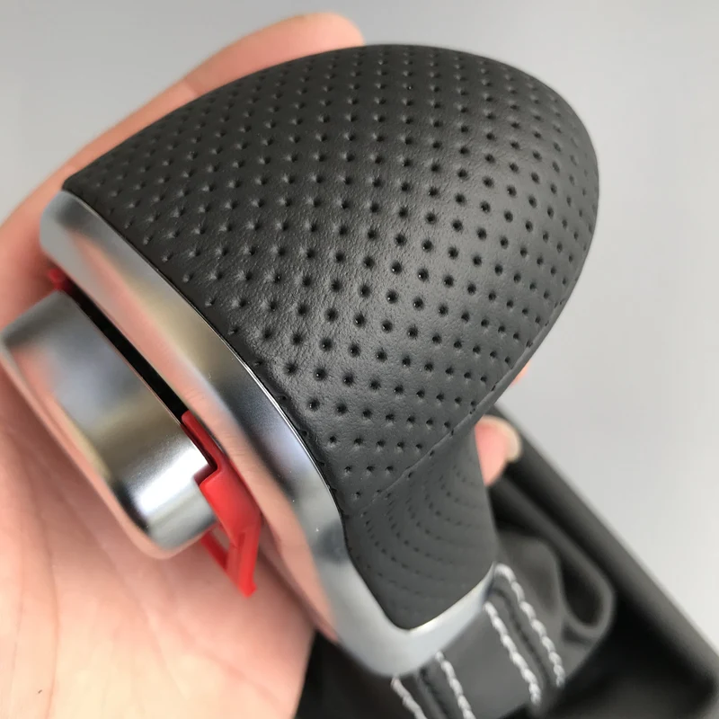 Автомобильный кожаный хромированный рукоятка для рычага переключения передач