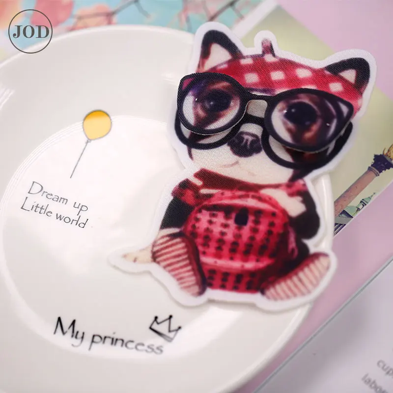 3D 2 слоистых дизайна печать мультфильм патч для детей Одежда пришить патчи на