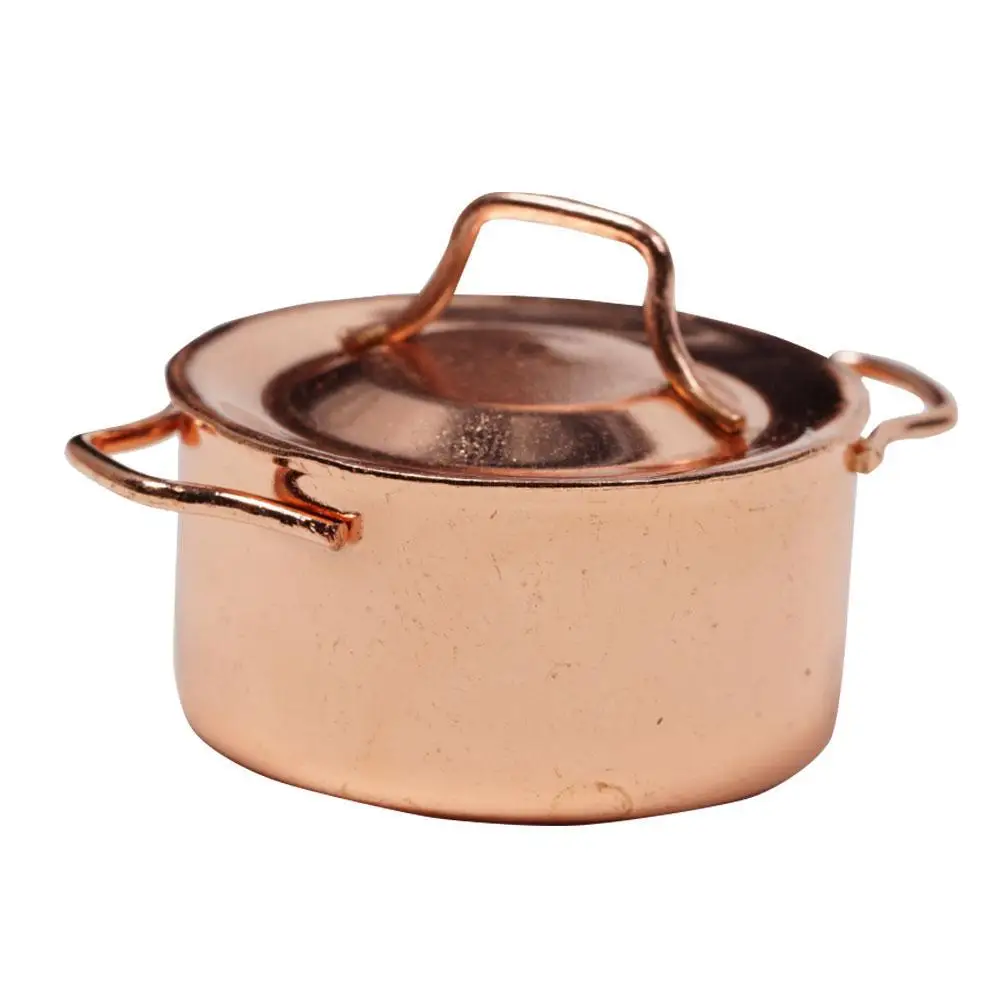

Mini Alloy Playhouse Kitchen Accessories Dollhouse 1:12 Miniature Kitchenware Pot Accessories Hot Miniatures Mini L9H6