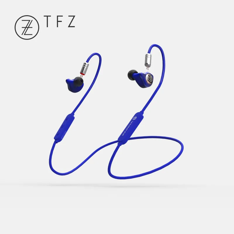 blue Ароматный Zither TFZ Air King Bluetooth наушники в ухо HD Динамический драйвер HIFI монитор с 2pin/0,78 мм съемный кабель - Цвет: blue