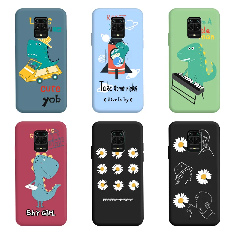 

For redmiNOTE 9 PROMAX/ 9PRO/9S Case Cute cartoon Protective Silicone Soft TPU Silicone Candy Color Patterned Popular Case