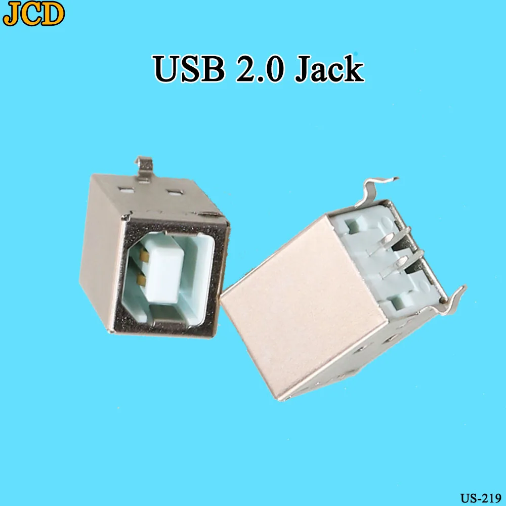 Разъем JCD USB 2 0 гнездовой разъем типа B 90 градусов для пайки коннектор печатной