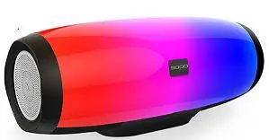 SODO Bluetooth динамик стерео радио U диск воспроизводит светодиодный светильник TF трансляции Bluetooth динамик TWS соединенная зарядка звуковая коробка - Цвет: Black